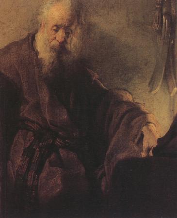 REMBRANDT Harmenszoon van Rijn St Paul at his Writing-Desk (mk33) oil painting picture